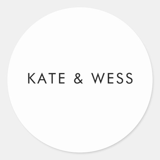 Minimal Bedrijfsnaam merk sticker (Voorkant)