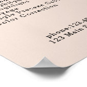 Minimal Beige Botanical Salon Price List Poster (Hoek)