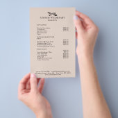 Minimal Beige Botanical Salon QR Code Price List Flyer (Hand)