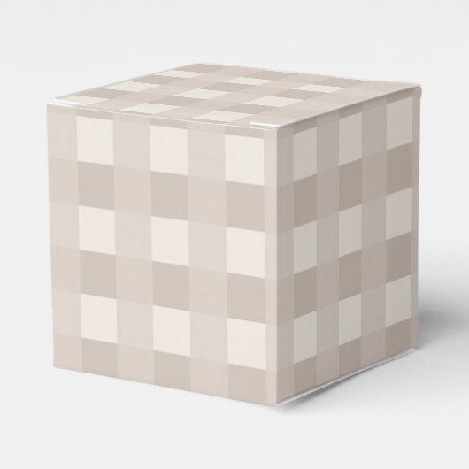 Minimal Beige Checkerboard Design Bedankdoosjes (Voorkant Zijde)