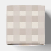 Minimal Beige Checkerboard Design Bedankdoosjes (Bovenkant)
