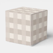 Minimal Beige Checkerboard Design Bedankdoosjes (Achterkant)