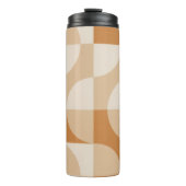 Minimal Beige Geometric Thermal Tumbler Thermosbeker (Voorkant)
