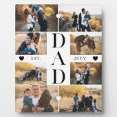 Minimal Best Dad Ever Gift Custom Photo Collage Fotoplaat (Voorkant)