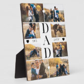 Minimal Best Dad Ever Gift Custom Photo Collage Fotoplaat (Zijkant)