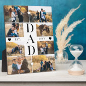 Minimal Best Dad Ever Gift Custom Photo Collage Fotoplaat (Zijkant)
