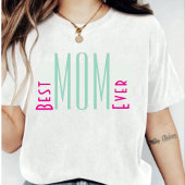 Minimal Best Mom Typography T-shirt