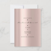Minimal Bewaar de datum Roze Rose Gold Chevron Zwa Save The Date (Voorkant)