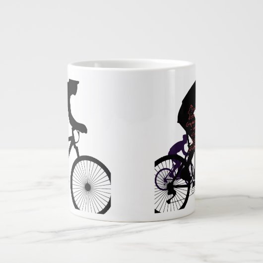 Minimal Bicycle Art Grote Koffiekop (Voorkant)