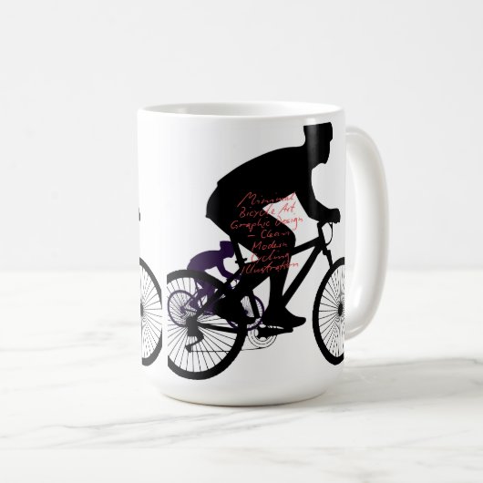 Minimal Bicycle Art Koffiemok (Voorkant rechts)