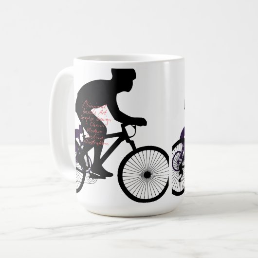 Minimal Bicycle Art Koffiemok (Voorkant links)