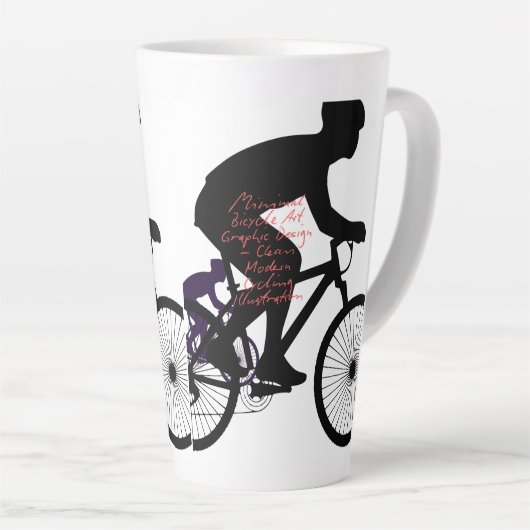 Minimal Bicycle Art Latte Mok (Rechterhoek)