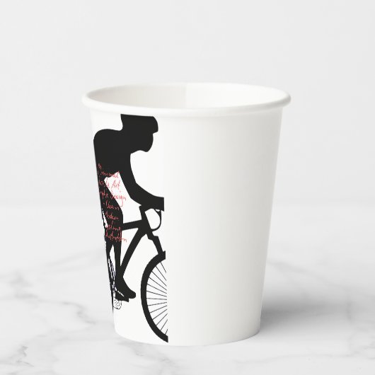 Minimal Bicycle Art Papieren Bekers (Links)