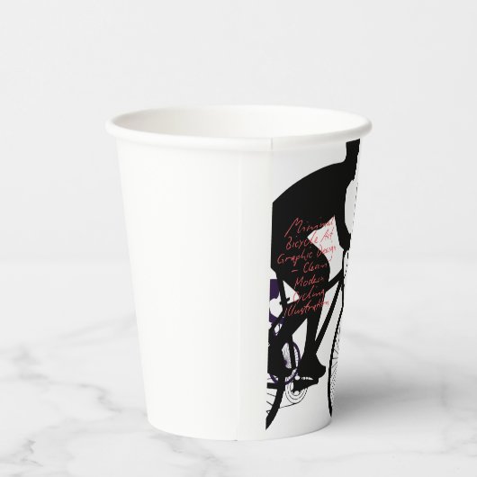 Minimal Bicycle Art Papieren Bekers (Rechts)