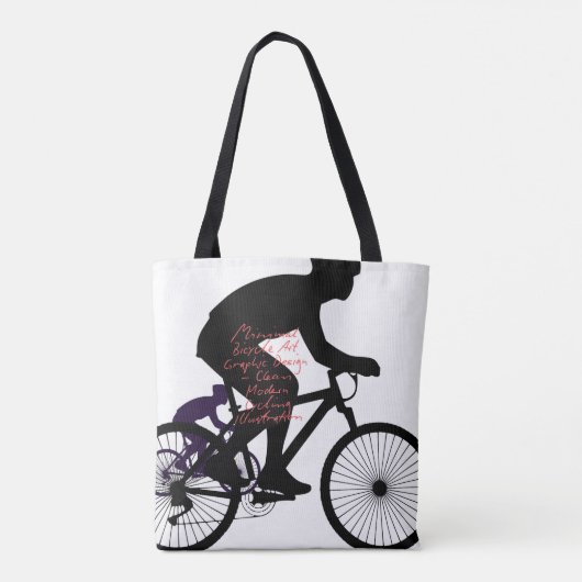 Minimal Bicycle Art – Tote Bag (Achterkant)