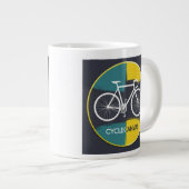Minimal Bicycle Illustration – Grote Koffiekop (Voorkant rechts)