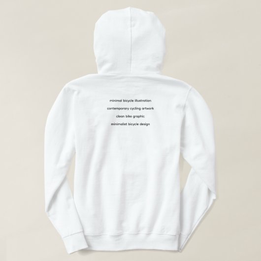 Minimal Bicycle Illustration –  Hoodie (Design achterkant)
