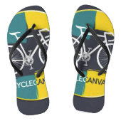 Minimal Bicycle Illustration –  Teenslippers (Voetbed)