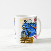 Minimal Bike Art Graphic  Koffiemok (Voorkant rechts)