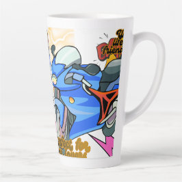 Minimal Bike Art Graphic Latte Mok