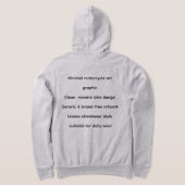 Minimal Bike Art Graphic – Modern Motorcycle Hoodie (Laag Achter)