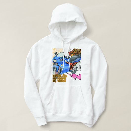 Minimal Bike Art Graphic – Modern Motorcycle Hoodie (Design voorkant)