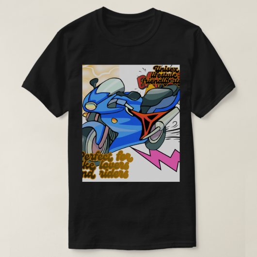 Minimal Bike Art Graphic – Modern Motorcycle T-shirt (Design voorkant)