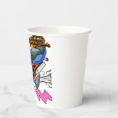 Minimal Bike Art Graphic –Motorcycle Party Papieren Bekers (Links)