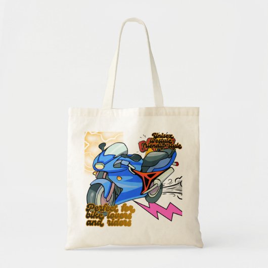 Minimal Bike Art Graphic –Motorcycle Party Tote Bag (Voorkant)