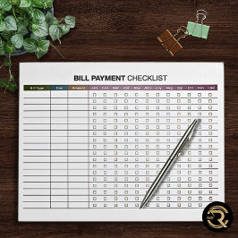 Minimal Bill Payment  Notitieblok