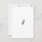 Minimal Bird Doodle Birthday Card Bedankkaart (Achterkant)