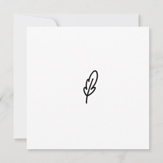 Minimal Bird Doodle Birthday Card Kaart (Achterkant)