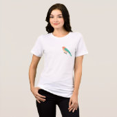 Minimal Bird Logo Women’s Tee Tri-Blend Shirt (Voorkant volledig)