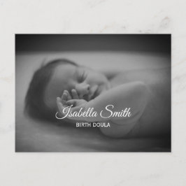 Minimal Birth Doula Newborn Care Design Briefkaart