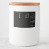 Minimal Black 2oz Dropper Bottle Waterproof Label Voedselcontainer Etiket (Voorkant)