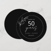Minimal Black 50 jaar huwelijksverjaardag Kaart (Voorkant / Achterkant)