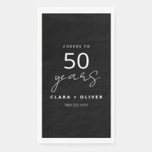 Minimal Black 50 jaar huwelijksverjaardag