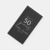 Minimal Black 50 jaar huwelijksverjaardag Servet (Hoek)