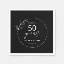 Minimal Black 50 jaar huwelijksverjaardag