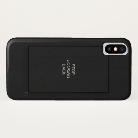 Minimal Black Aesthetic Quote Phone Case (Achterkant (horizontaal))