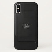 Minimal Black Aesthetic Quote Phone Case (Achterkant)