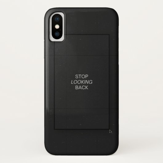 Minimal Black Aesthetic Quote Phone Case (Achterkant)