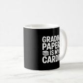 Minimal Black and White Teacher Grading Quote Mug Koffiemok (Voorkant rechts)
