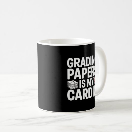 Minimal Black and White Teacher Grading Quote Mug Koffiemok (Voorkant rechts)