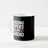 Minimal Black and White Teacher Grading Quote Mug Koffiemok (Voorkant links)