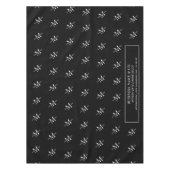 Minimal Black Business Initials Monogram Branded Tafelkleed (Voorkant)