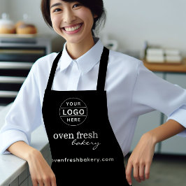 Minimal Black Business Logo Pastry Chef Bakery Schort
