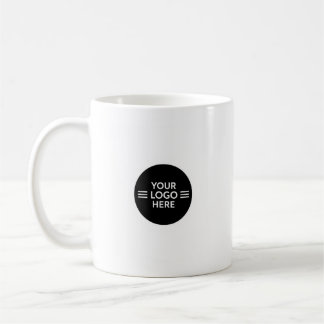 Minimal Black Circle Logo Placeholder | Modern Cus Koffiemok