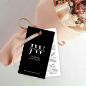 Minimal Black Cut Flowers Care Bloemist Hang Label Visitekaartje