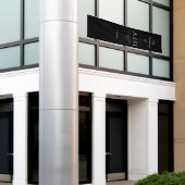 Minimal Black Fabric Wedding Welcome Banner (Buitenkant Gebouw)